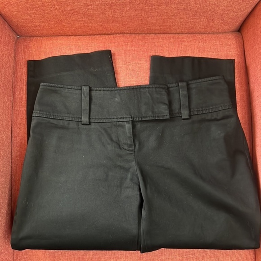 ANN TAYLOR FACTORY WOMENS BLACK SIGNATURE FIT LOWER ON WAIST CAPRI SIZE OP NEW - Picture 5 of 9